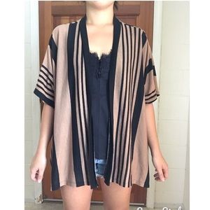 Brown and black stripped cardigan